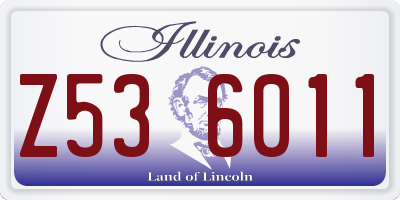 IL license plate Z536011
