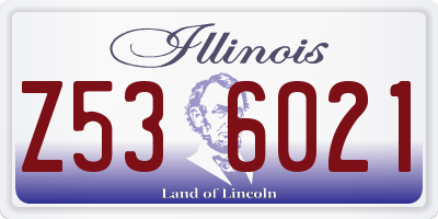 IL license plate Z536021