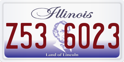 IL license plate Z536023