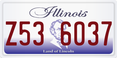 IL license plate Z536037