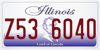 IL license plate Z536040