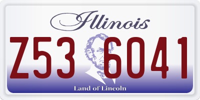 IL license plate Z536041