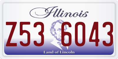IL license plate Z536043