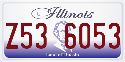 IL license plate Z536053