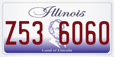 IL license plate Z536060