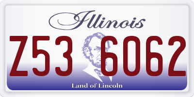 IL license plate Z536062