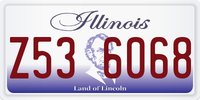 IL license plate Z536068