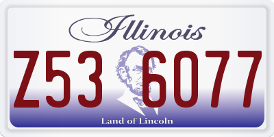 IL license plate Z536077