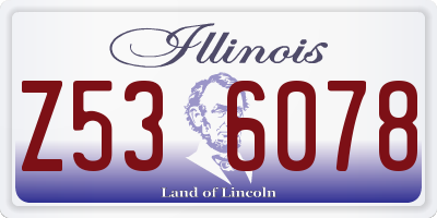 IL license plate Z536078