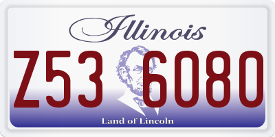 IL license plate Z536080