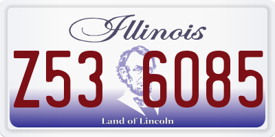 IL license plate Z536085
