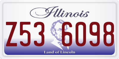 IL license plate Z536098