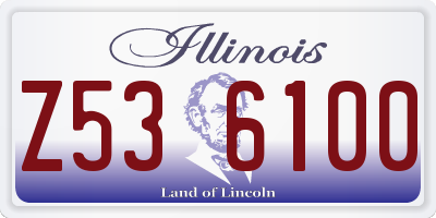 IL license plate Z536100