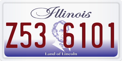 IL license plate Z536101