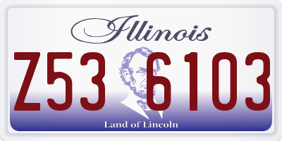 IL license plate Z536103