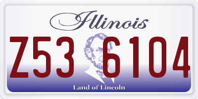 IL license plate Z536104
