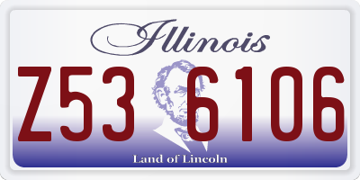IL license plate Z536106