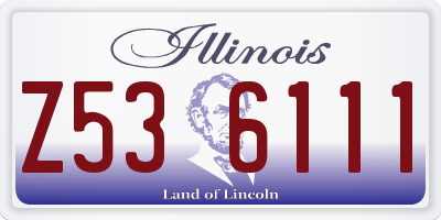 IL license plate Z536111