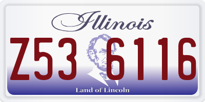 IL license plate Z536116