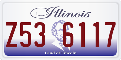 IL license plate Z536117