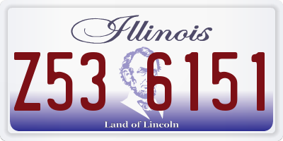IL license plate Z536151