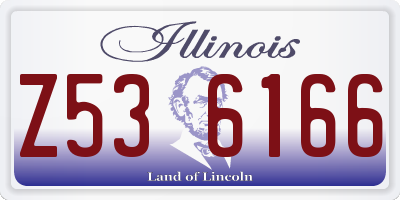 IL license plate Z536166
