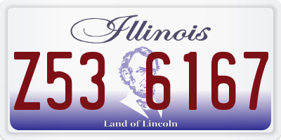 IL license plate Z536167