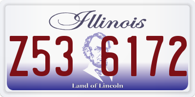IL license plate Z536172