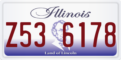 IL license plate Z536178