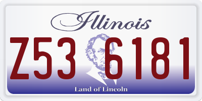 IL license plate Z536181