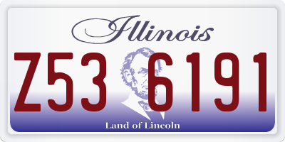 IL license plate Z536191
