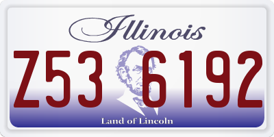 IL license plate Z536192