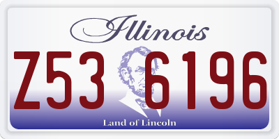 IL license plate Z536196