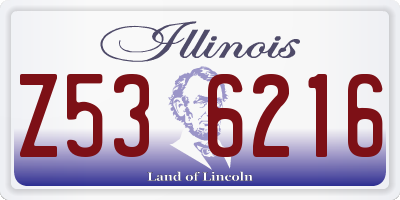 IL license plate Z536216