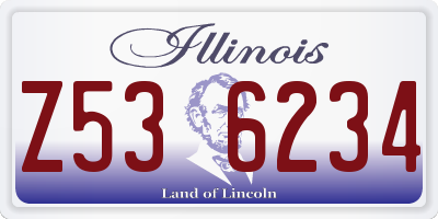 IL license plate Z536234