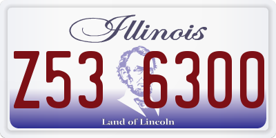 IL license plate Z536300