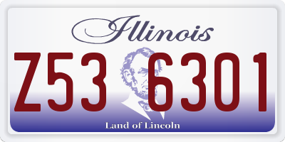 IL license plate Z536301