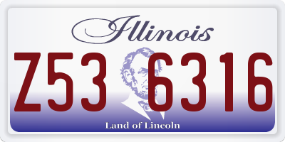 IL license plate Z536316