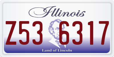 IL license plate Z536317