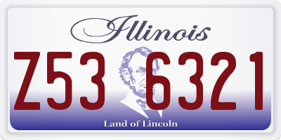 IL license plate Z536321