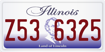 IL license plate Z536325