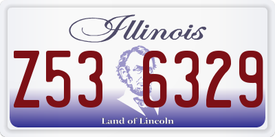 IL license plate Z536329