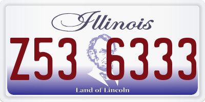 IL license plate Z536333