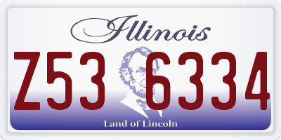 IL license plate Z536334