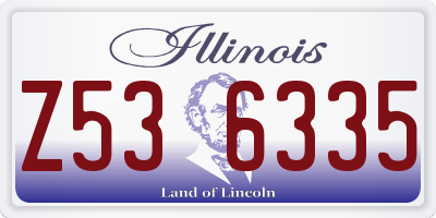 IL license plate Z536335