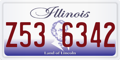 IL license plate Z536342