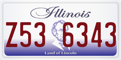 IL license plate Z536343