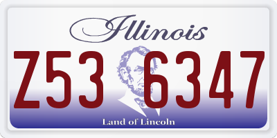 IL license plate Z536347