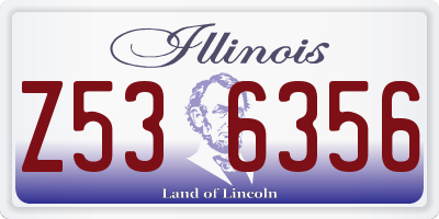 IL license plate Z536356