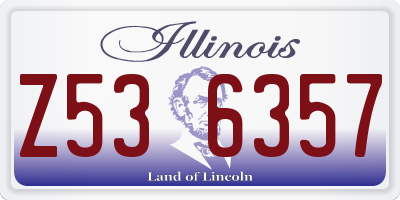 IL license plate Z536357